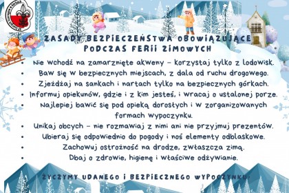 Bezpieczne Ferie Zimowe